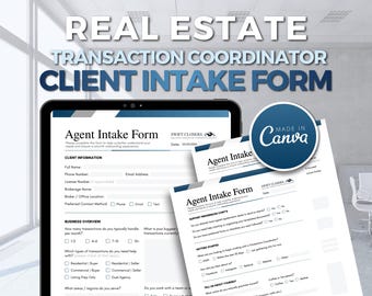 Makler/Transaktionskorespondent für Privathaushalte | Bearbeitbare Canva Vorlage + Ausfüllbares PDF