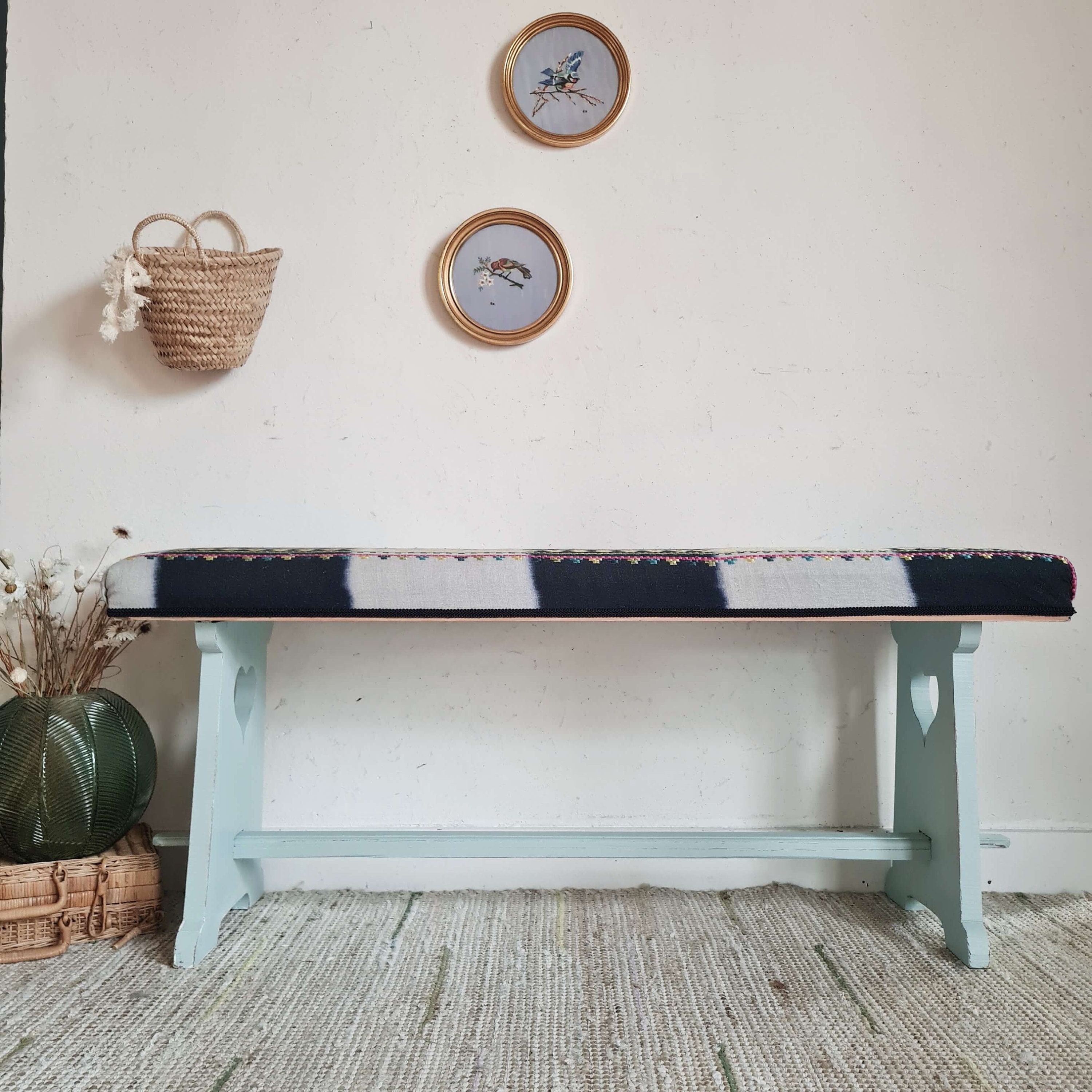 Banquette - Banc Ancien en Bois Look Boho Ethnique Maison de Vacances