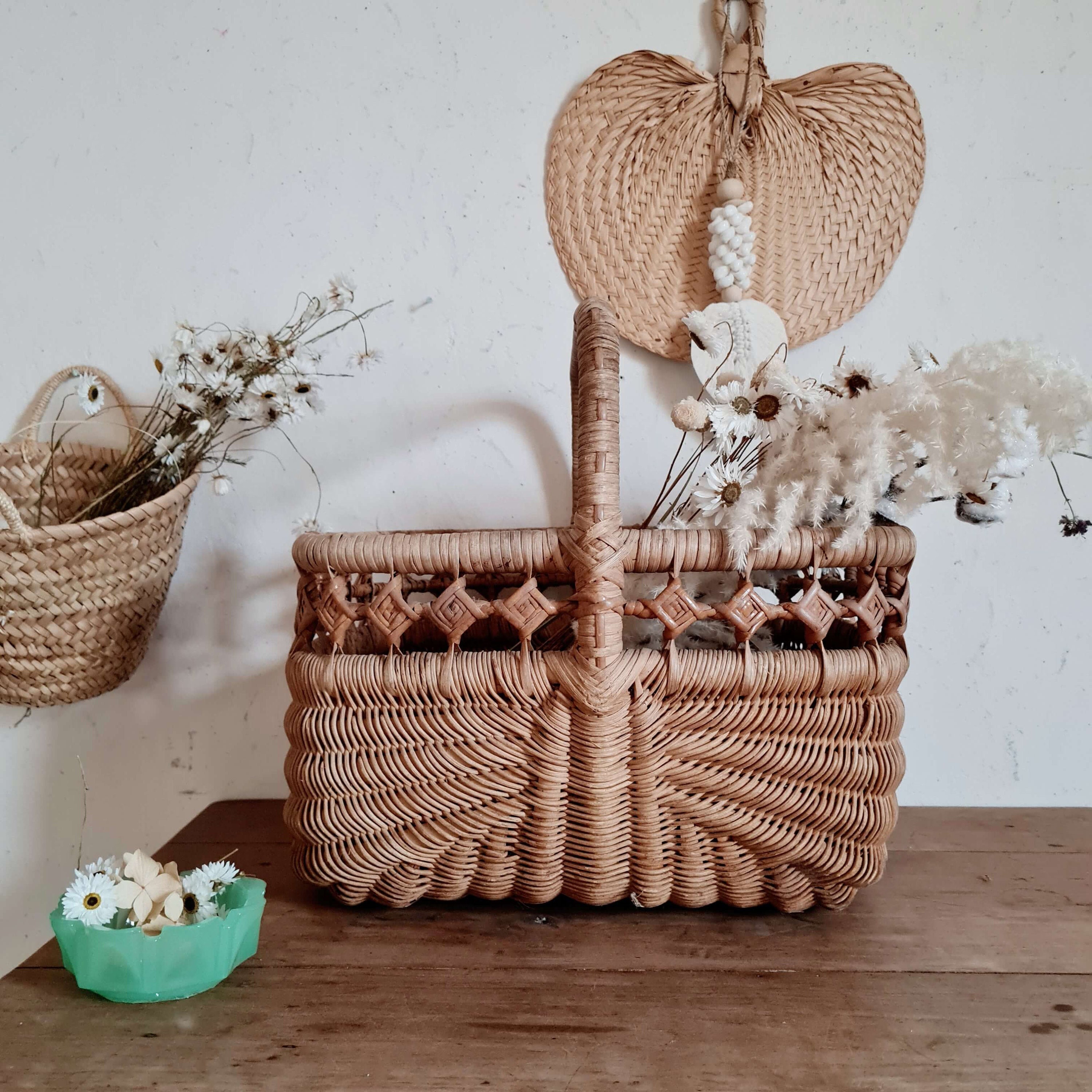 Panier Rotin Ancien -