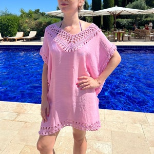 White Crochet Knit Maternity Swim Cover Up– PinkBlush