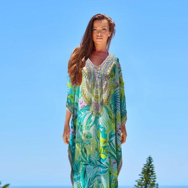 PARADISE PALM KAFTAN