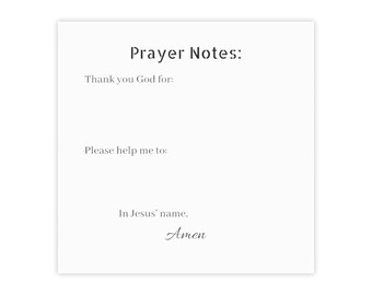 Daily Prayer Notes