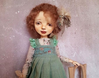 OOAK art doll doll handmade Sculpted clay doll handmade doll Collectible doll Interior doll fabric doll artist doll Gift for women