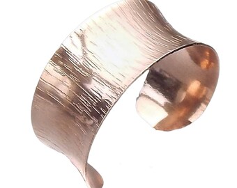 Wide Copper Anticlastic Cuff Bracelet - Hand Crafted Boho Inspired Marye Brenda Signature Design in Gift BoxAnticlasti