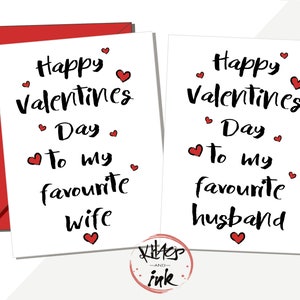 Carte de Saint-Valentin amusante «... à mon petit ami préféré», options mari femme petite amie amour romantique, sarcastique, plaisanterie - ajoutez un message à l'intérieur