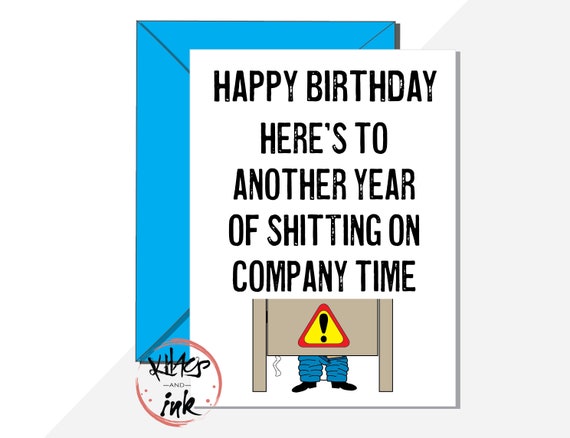 Divertente biglietto di auguri di compleanno Carte scortese Collegio Coworker Amico Humour Banter Scherzo Scherzo Happy Birthday Cards Offensive PC601