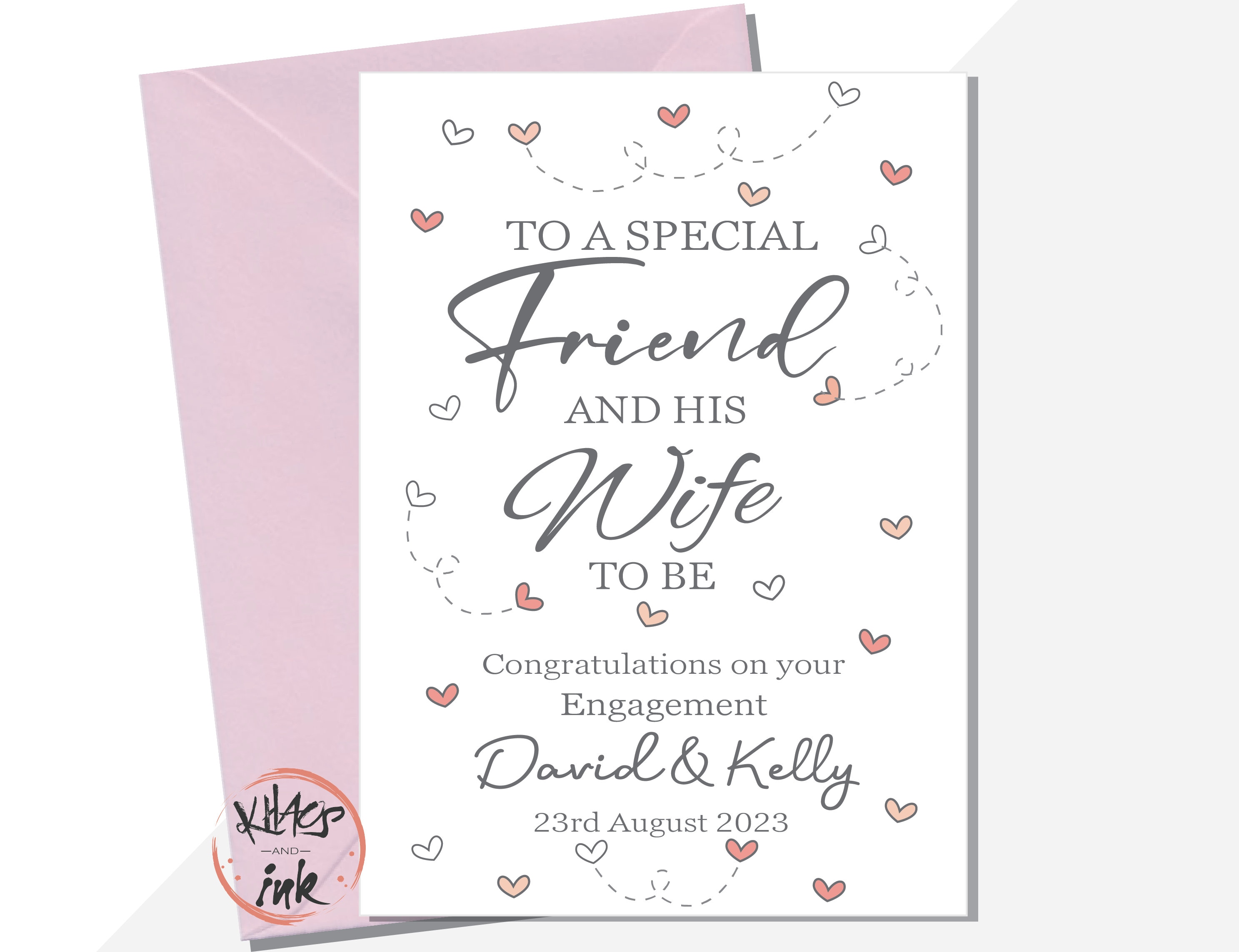 Personalised Cute Engagement Card - Finally You're Engaged! - Engaged