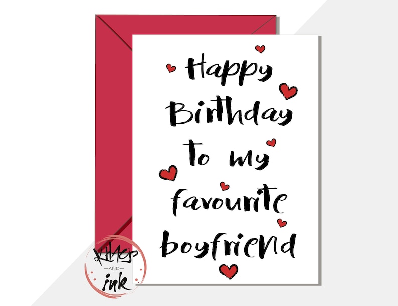 Funny Boyfriend Birthday Card 'happy Birthday to My Etsy