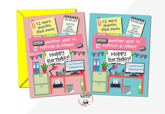Stuff4 Divertente biglietto di compleanno collega di lavoro – Laughter Made Us Friends – Joke Happy Birthday Card da amico collega regalo di compleanno 145mm Amicizia biglietti di auguri regalo