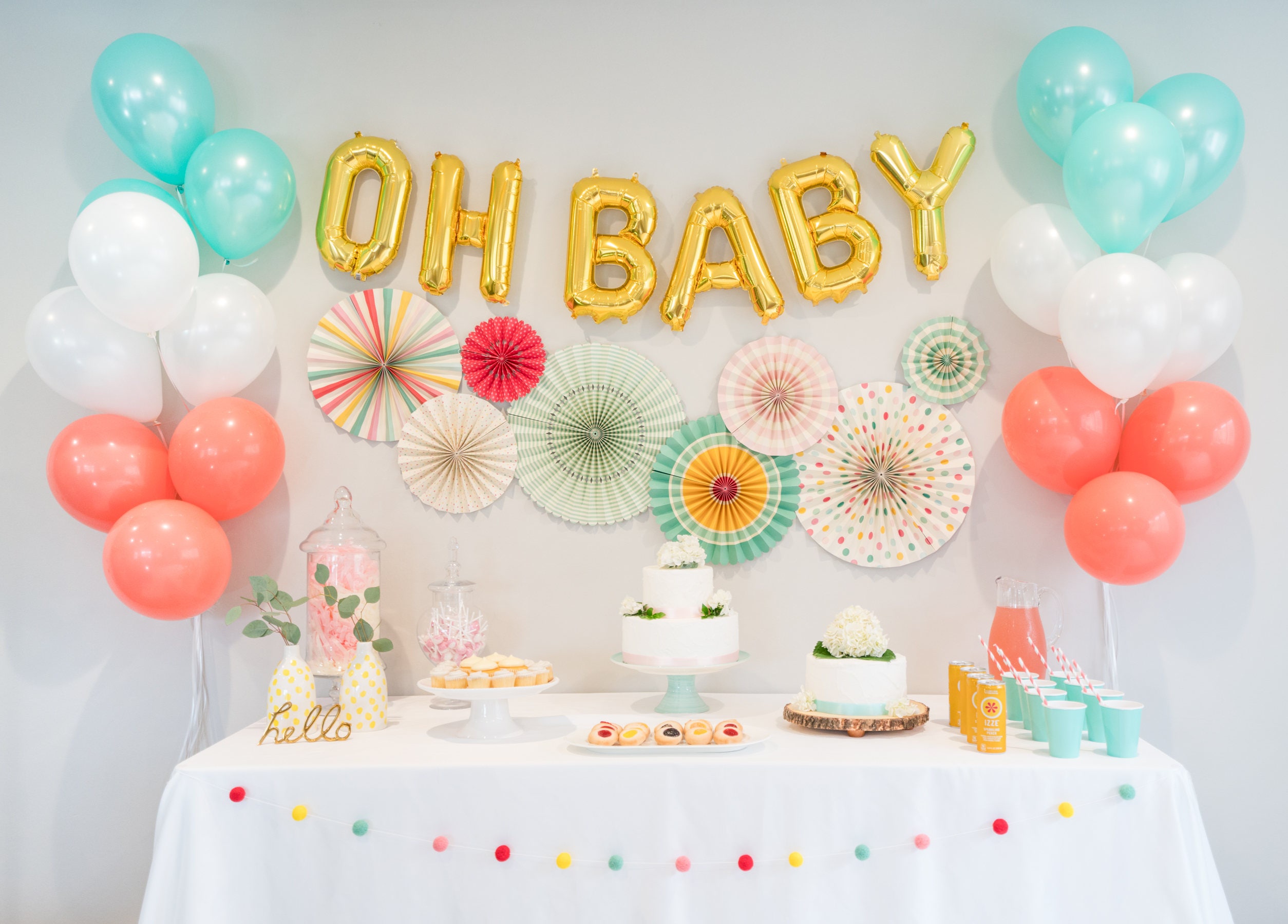 Oh Baby Shower Decorations Kit Etsy