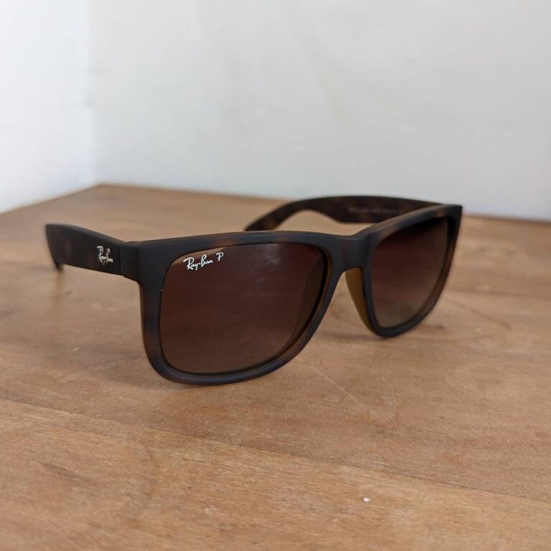 Ray-ban Justin Polarized Tortoise Shell Sunglasses With Brown - Etsy Denmark