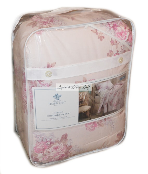 Simply shabby chic pink floral twin bed plush fleece blanket bedding clearance