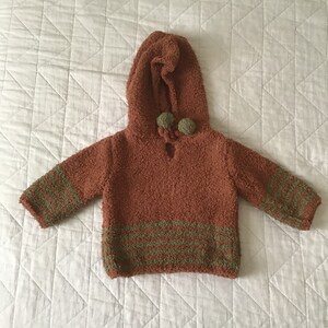 Hooded Sweater Vest Jacket Baby Jacket 6 Months Knitted Hand Etsy