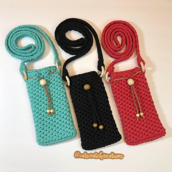 Crochet cellphone purse, cellphone purse, cellphone holder, crossbody purse, kid purse, boho chic, crochet pouch, teen purse