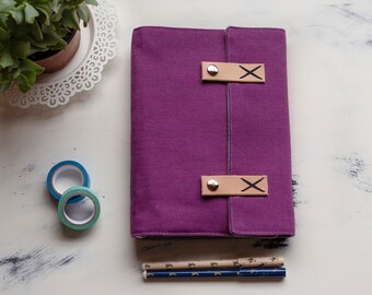 cubierta de cuadernos / Cubierta libretas de viaje / regalo para mujer / midori A5 / funda para cuadernos / cubierta planificador