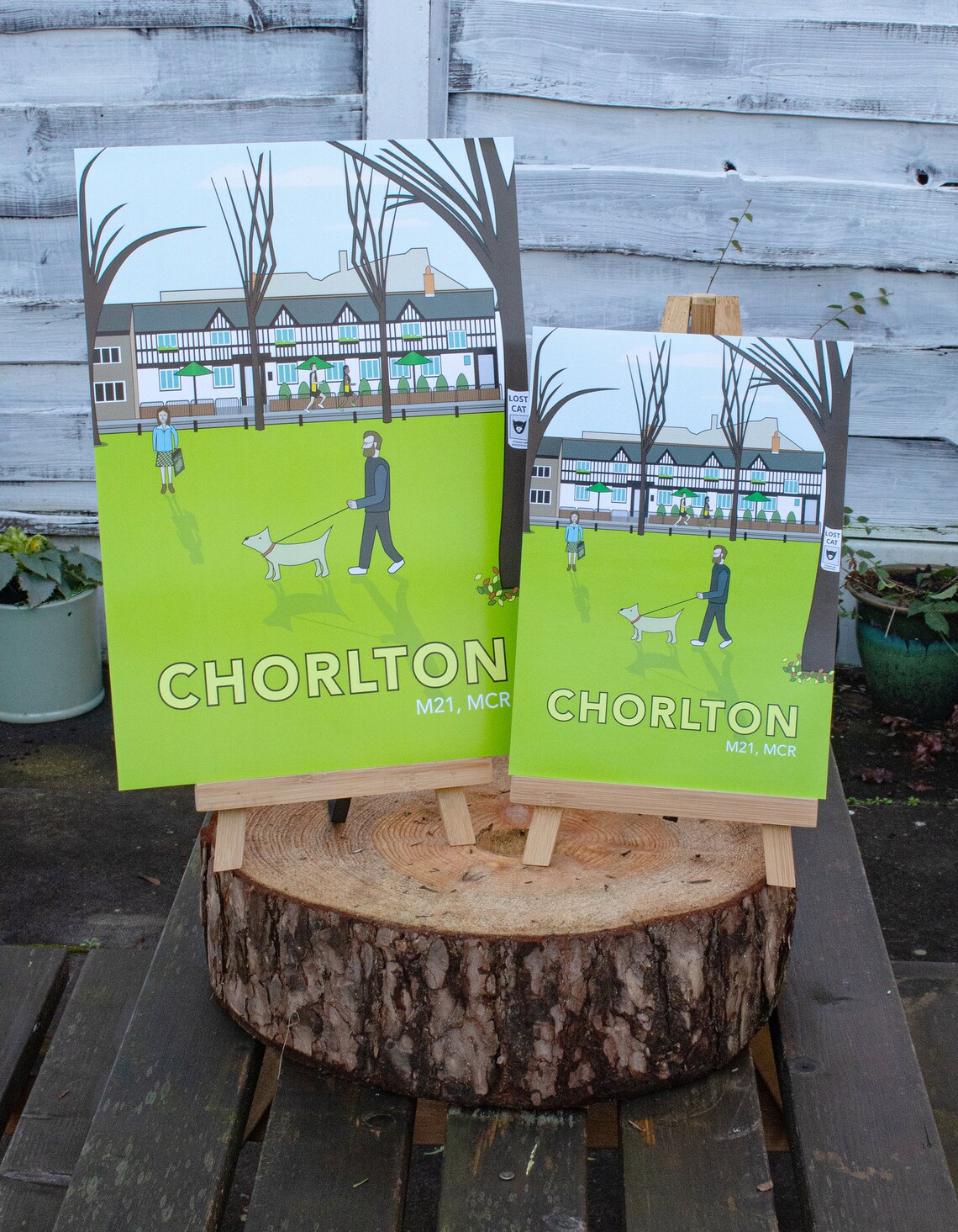 Chorlton A4/A3 Illustrated Print/poster of Chorlton Green and the Horse