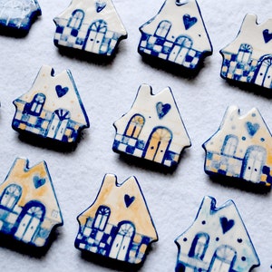 Ceramic Magnet with heart, Inspired by Porto, Portugal