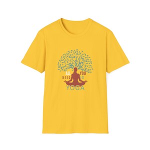 Yoga Baum Unisex T-Shirt, Entspannungs-T-Shirt, Geschenk für Yogis, Achtsamkeitskleidung, Meditation Shirt, umweltfreundliche Mode