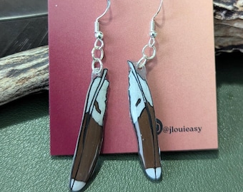 Harris Hawk Feather Earrings