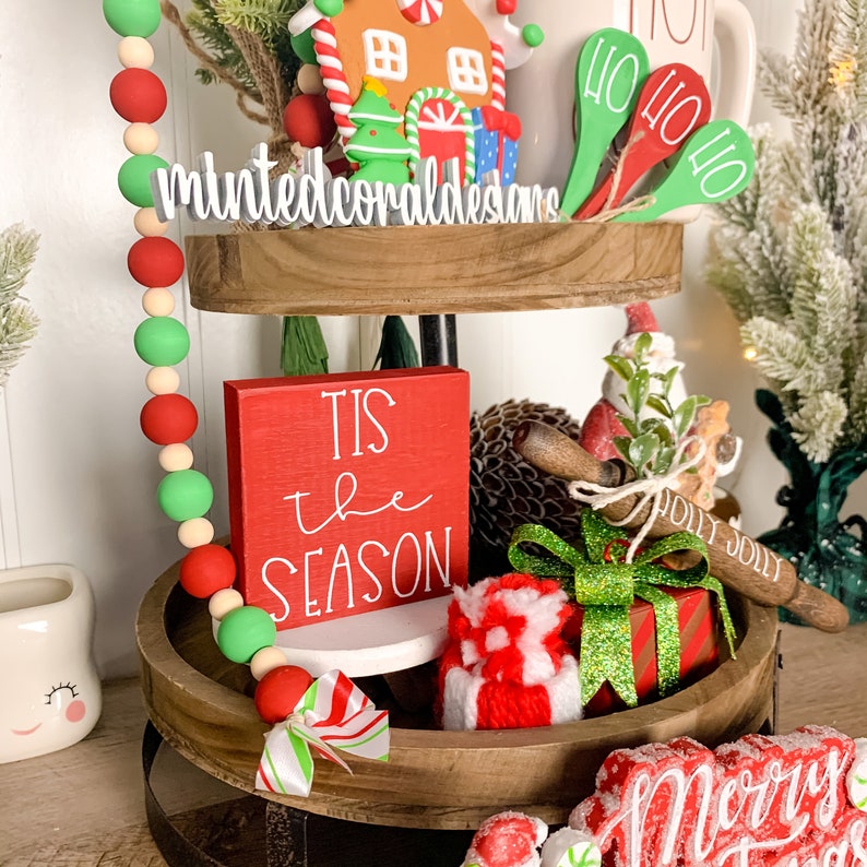 Christmas Tiered Tray Set Tiered Tray Bundle Rae Dunn Etsy