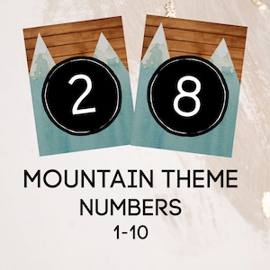 Mountain Theme Number Banner