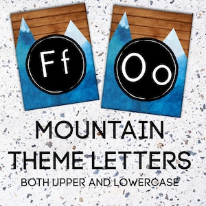 Mountain Theme Alphabet Banner for Classroom