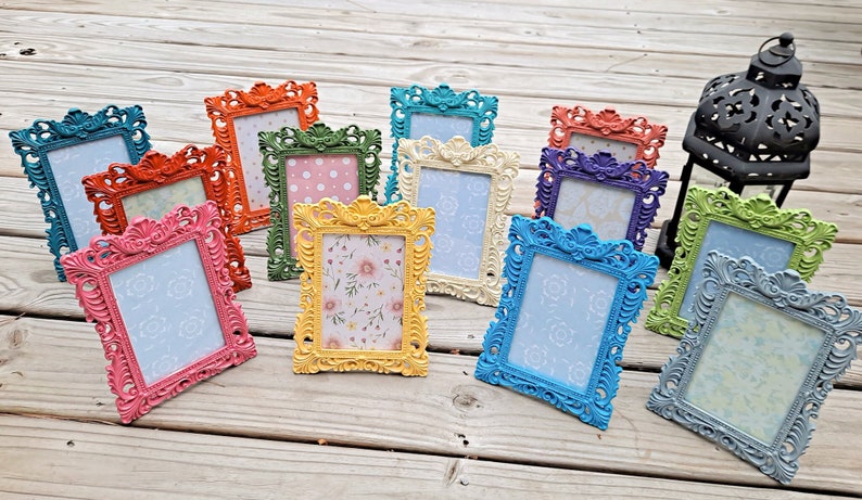 4x6 Picture Frames, 4x6 frame, Fun, Bright, Colorful 4x6 Photo Frames, Quality RESIN, Pink, Red, Yellow, Black, Green, Orange, Blue... image 2