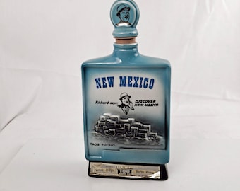 1968 Jim Beam Collectible New Mexico Shaped Decanter