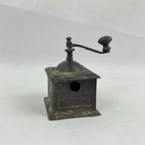 Vintage Coffee Mill Grinder Pencil Sharpener with Working Crank and Drawer, Coffee Lover Gift