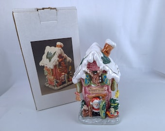 Vintage Christmas Luminary Candle Holder, Reindeer Retreat from Christmas in Cobblestone presented by Popular