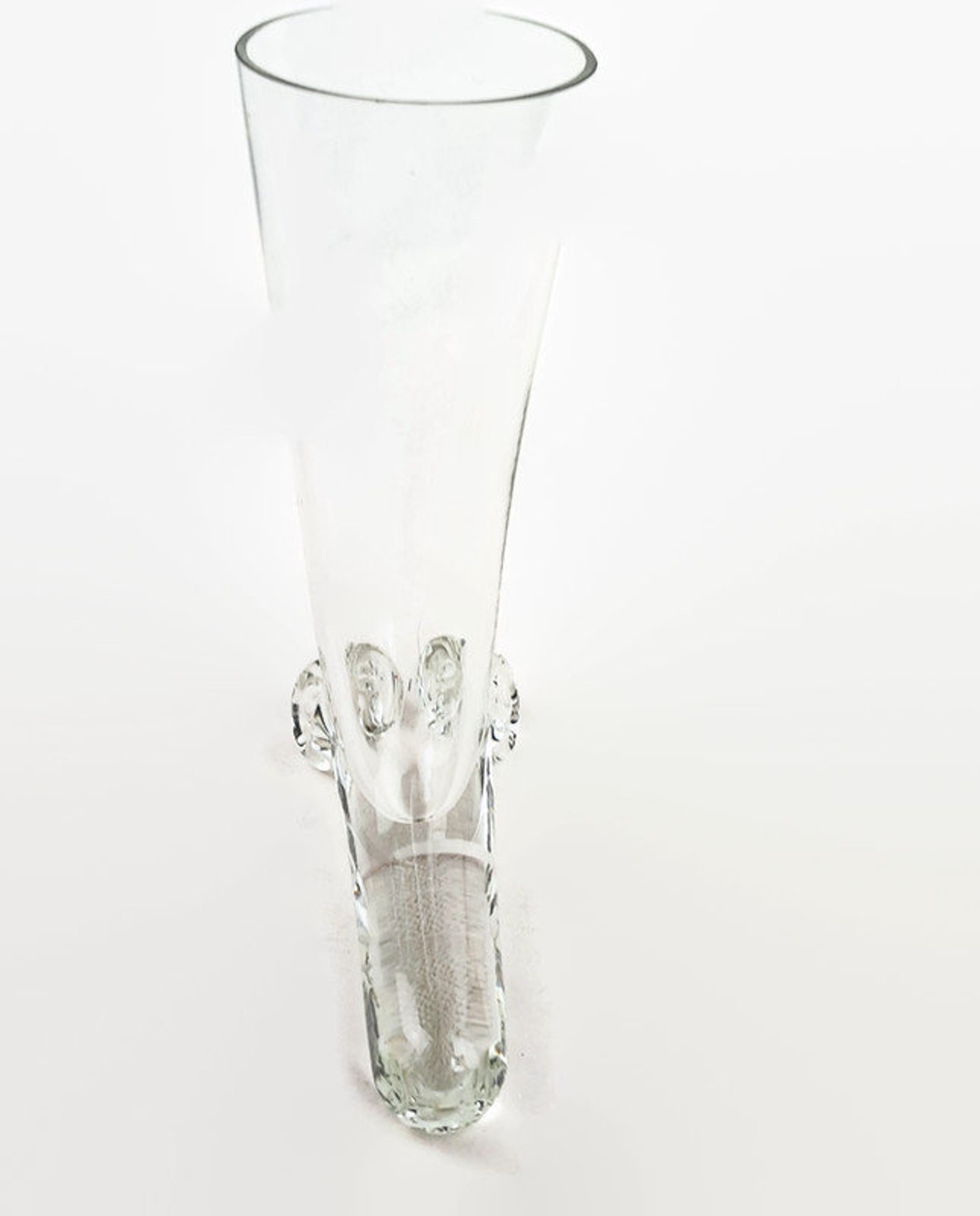 Krosno Poland Designer Series Clear Glass Horn of Plenty Vase Etsy