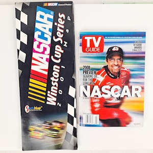 Mapa vintage da NASCAR Winston Cup Series 2001 e guia de TV de 17 a 23 de fevereiro de 2001 Kyle Petty