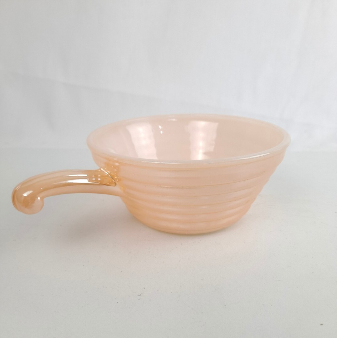 Fire King Oven Ware Beehive Orange Lusterware Soup Bowl With