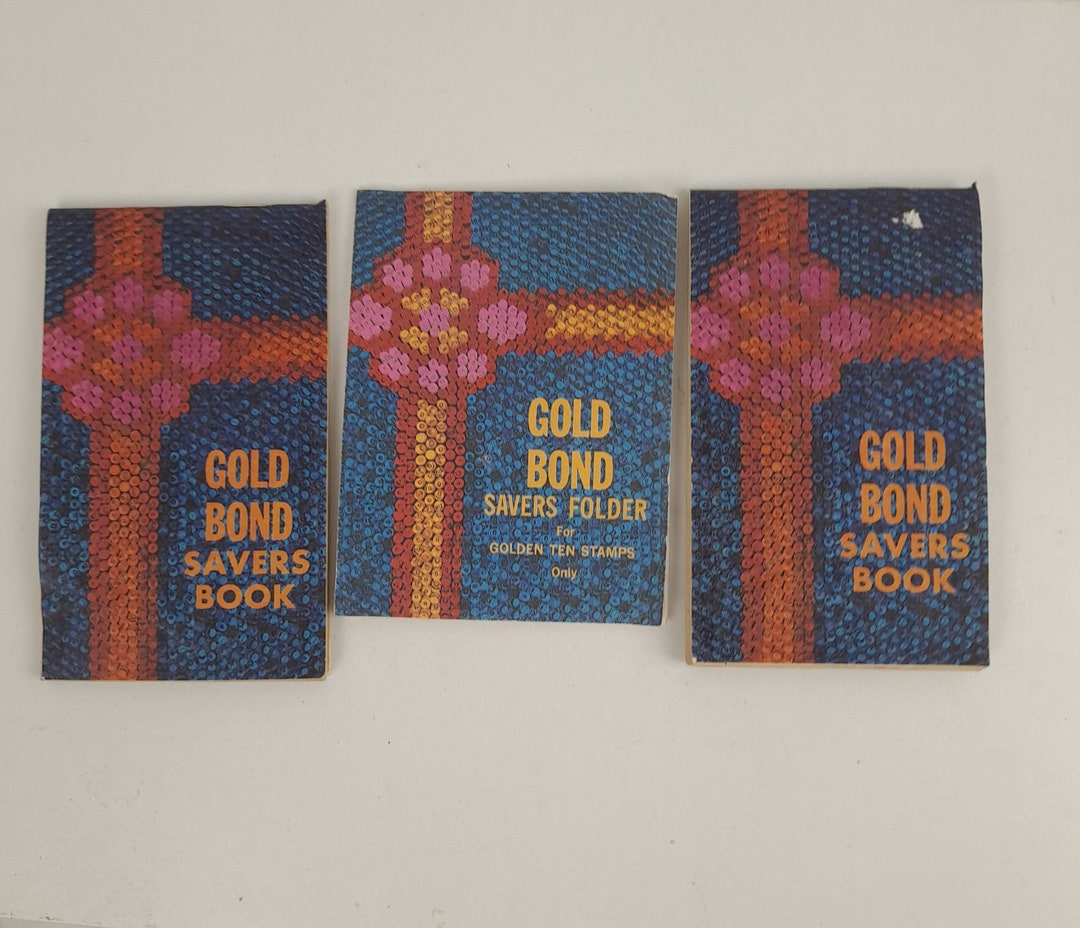 Set of 3 Vintage Gold Bond Stamps Booklets FULL of Stamps! Etsy
