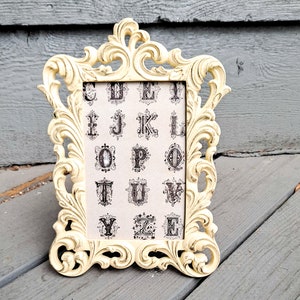 4x6 Picture Frames, Victorian, Antique Look, Resin with Gold, Glass Gothic Scroll