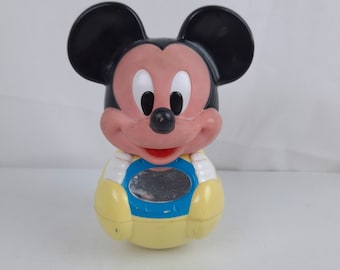 Vintage Disney Baby Mickey Mouse Roly Poly Toy