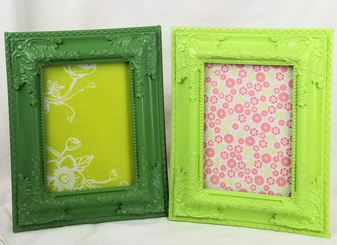 Picture frames 5x7 frame plastic fun bright multicolored Etsy
