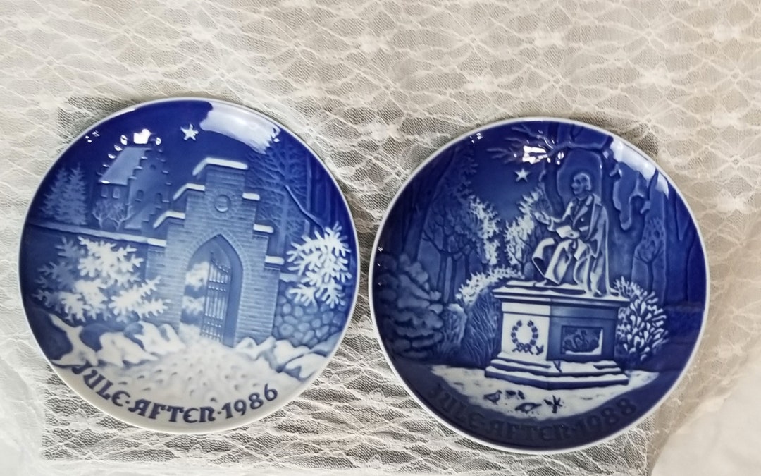 Vintage B & G Christmas Plates 1984 to 1996 Bing and Grondahl Etsy