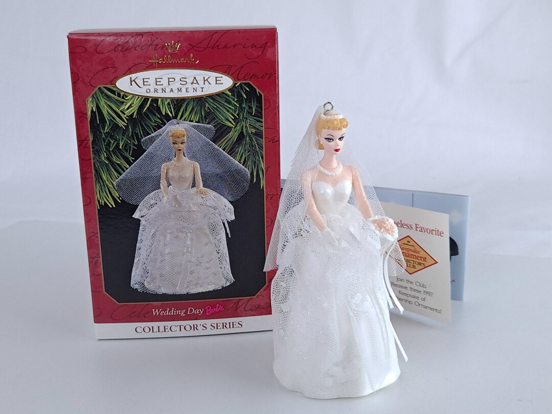 1997 Hallmark Keepsake Barbie Wedding Day Bride Ornament 4th in the Barbie Collectibles Ornament Series Etsy UK