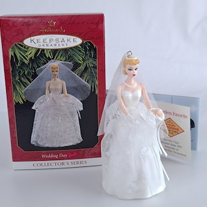 1997 Hallmark Keepsake Barbie Wedding Day Bride Ornament, 4th in the Barbie Collectibles Ornament Series