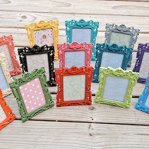 4x6 Picture Frames, 4x6 frame, Fun, Bright, Colorful 4x6 Photo Frames, Quality RESIN, Pink, Red, Yellow, Black, Green, Orange, Blue... Green LIME