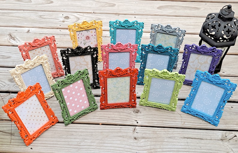 4x6 Picture Frames, 4x6 frame, Fun, Bright, Colorful 4x6 Photo Frames, Quality RESIN, Pink, Red, Yellow, Black, Green, Orange, Blue... Green LIME