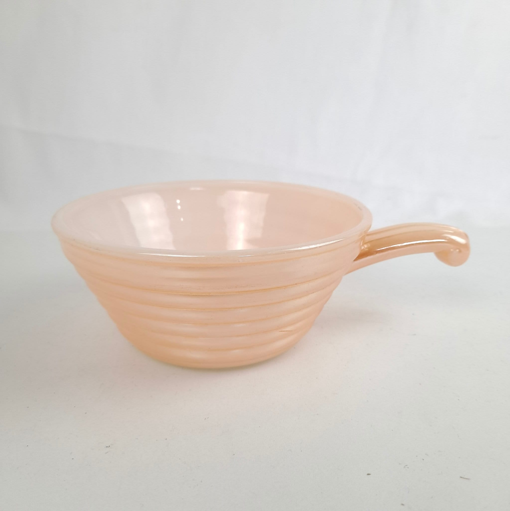 Fire King Oven Ware Beehive Orange Lusterware Soup Bowl With