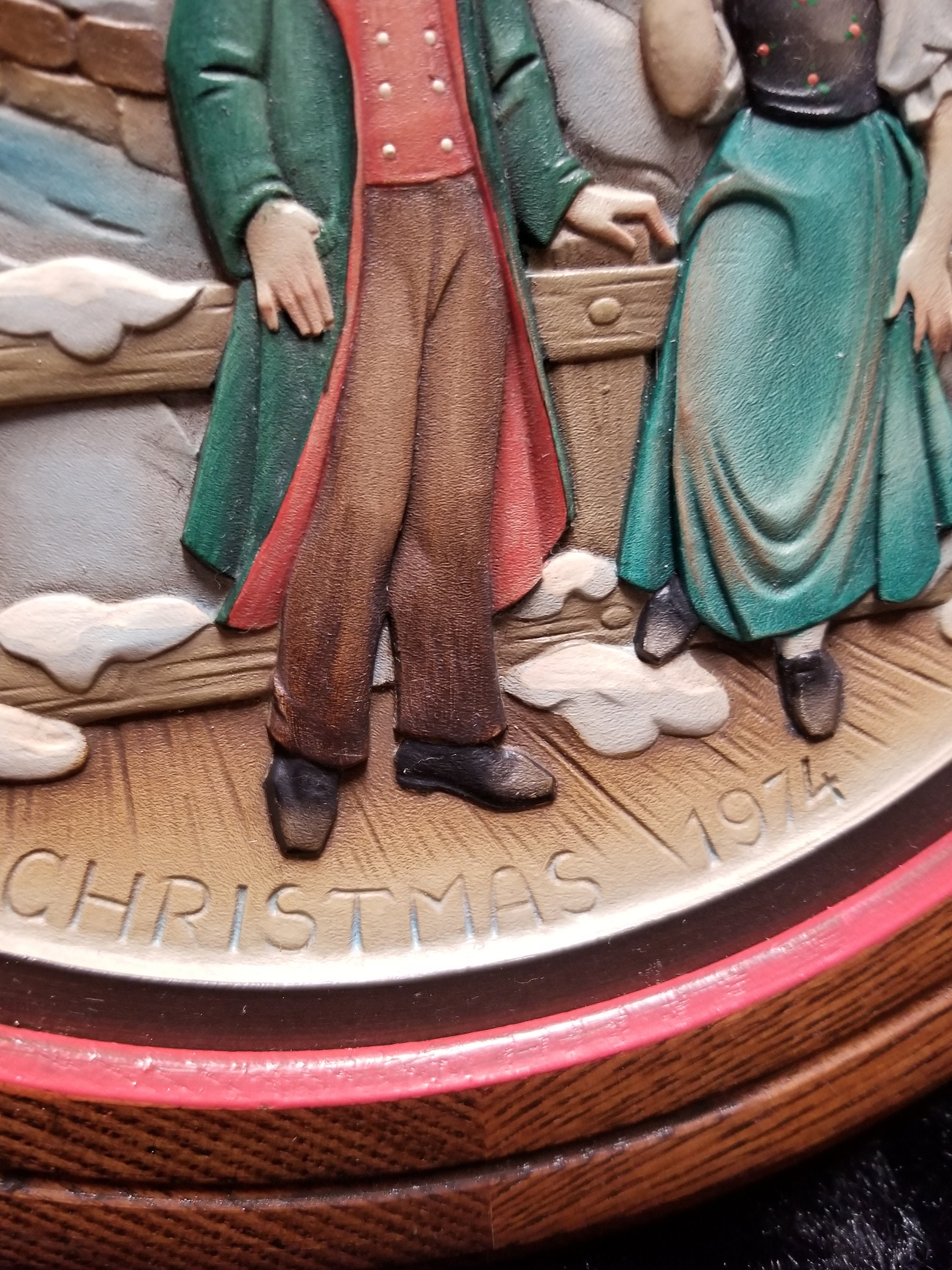 Anri Christmas Plate 1974 Wood Carved, Italy - Etsy