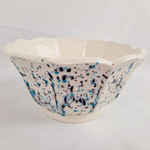 Vintage Art Pottery Planter Pot Splatter Paint Design by L & H Ceramics of North Dakota