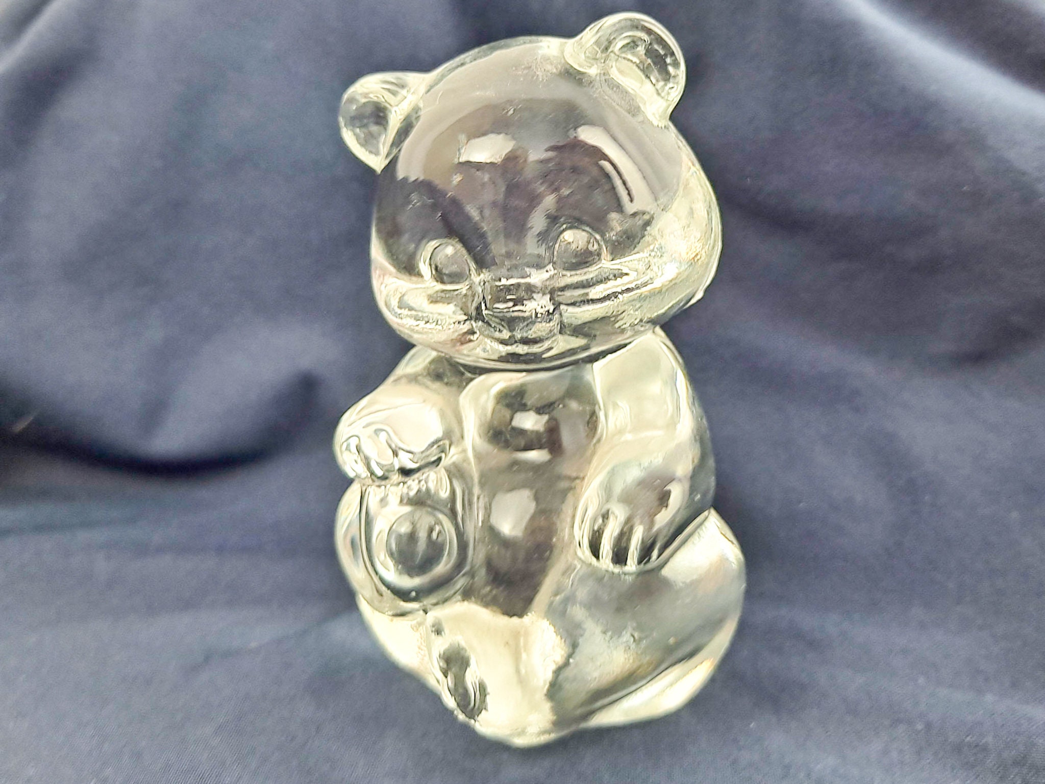 Vintage Fenton Art Glass Crystal Teddy Bear Figurine Paperweight Etsy Ireland