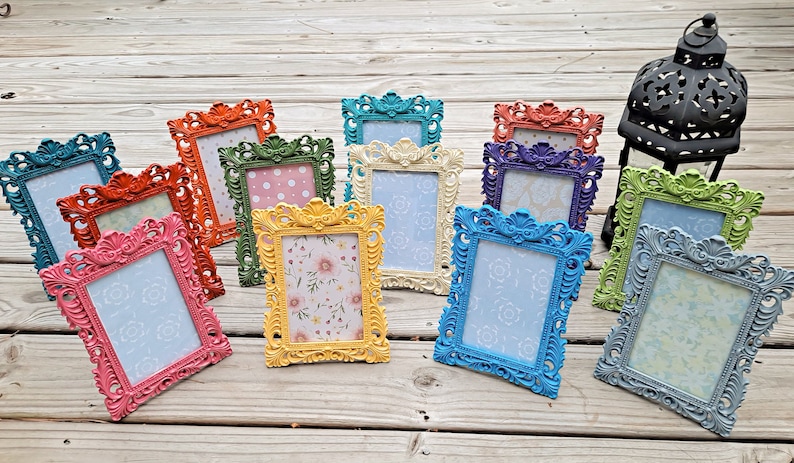 4x6 Picture Frames, 4x6 frame, Fun, Bright, Colorful 4x6 Photo Frames, Quality RESIN, Pink, Red, Yellow, Black, Green, Orange, Blue... image 7