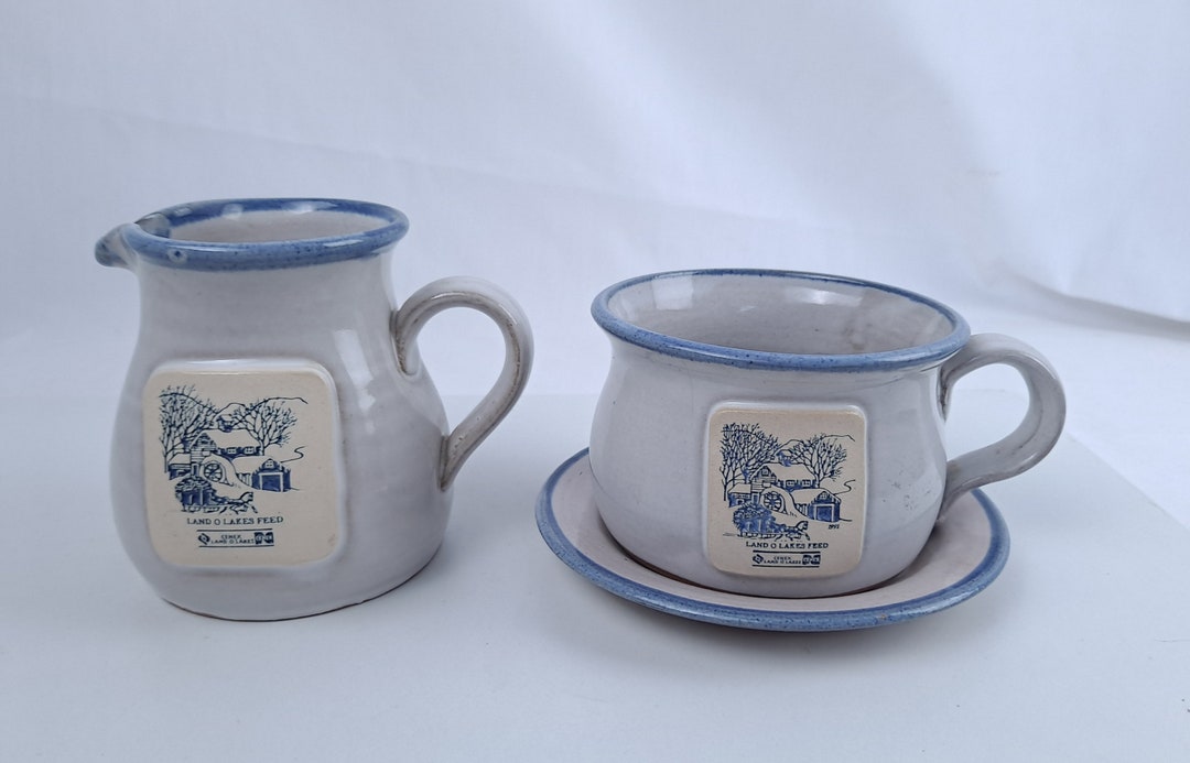 1992 Land O Lakes Feed Cenex Ceramic Stoneware Cream Pitcher or Mug and