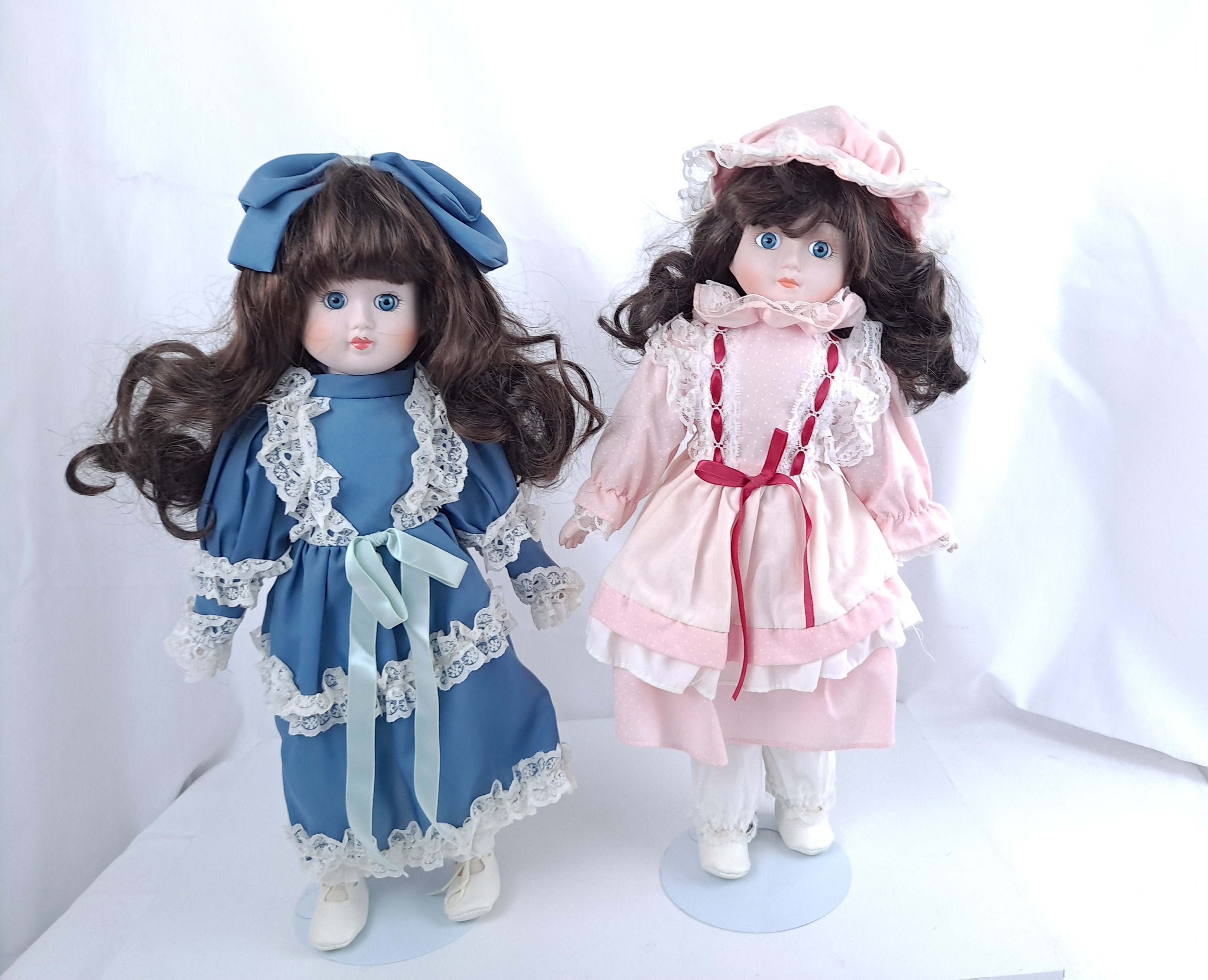 68センチアンティークドール用ドレス ピンクドレス 帽子付き ROBE de FLEURS/ローブドフルール】立体フラワー/ パール