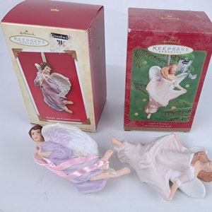 2000 L'Angelo della Promessa o L'Angelo della Compassione Hallmark Keepsake Ornament Programma "Cards for the Cure"